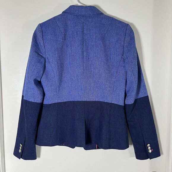 Banana Republic  Blue Herringbone Jacket Size 6 - Picture 3 of 12